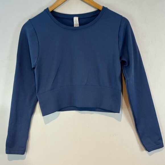 Women’s OFFLINE By Aerie Sidewalk Seamless Long Sleeve Cropped shirt size medium - Picture 4 of 11